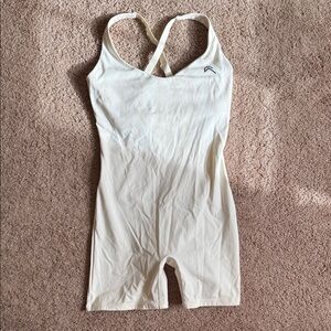 White Sleeveless Athletic Romper